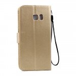 Wholesale Samsung Galaxy S6 Edge Plus Folio Flip Leather Wallet Case with Strap (Champagne Gold)